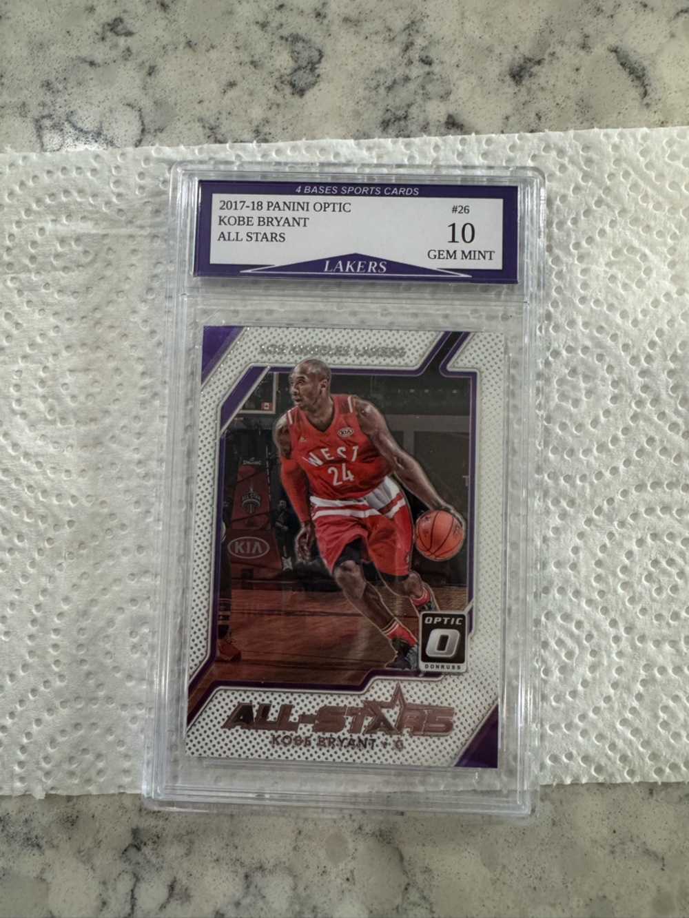 Panini Basketball Card - Purple and Gold Accents